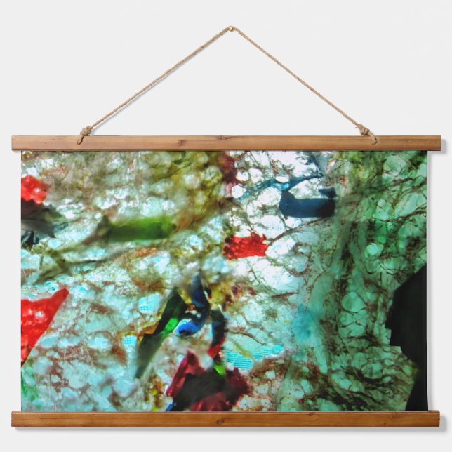 Tapiz de pared taponada de madera abstracta azul c (Anverso )