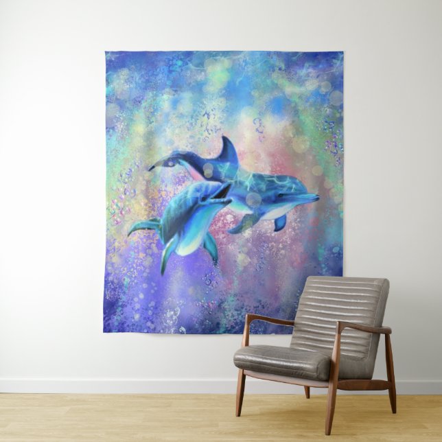 Tapiz de Pareja de Delfines (In situ)