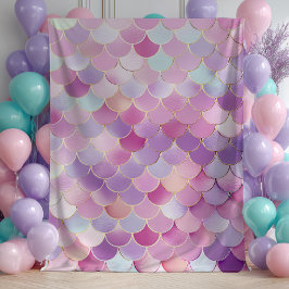 Tapiz de partido de cumpleaños de Sirena escalas