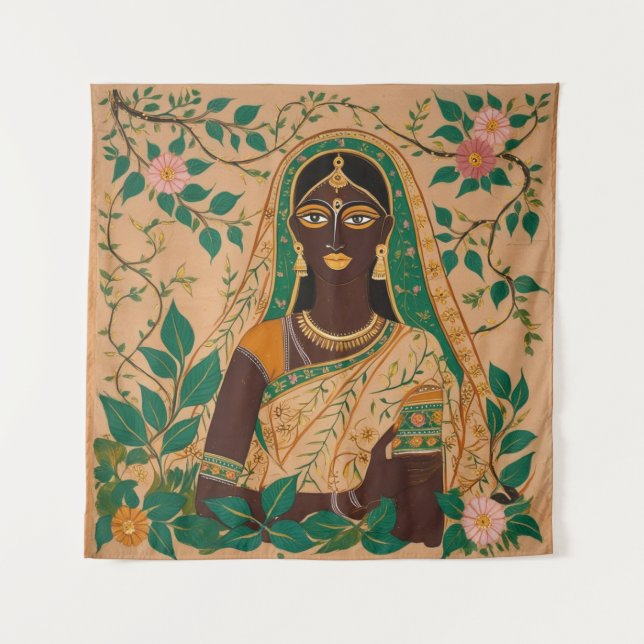 Tapiz de pintura de Madhubani (Anverso)