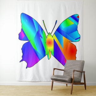 Tapiz de puesta de sol de mariposa