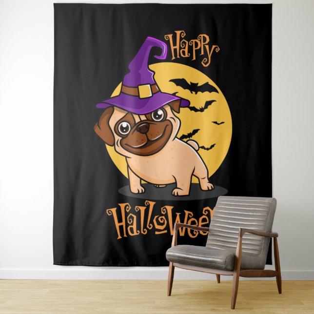Tapiz de Puggy de Halloween (In situ)