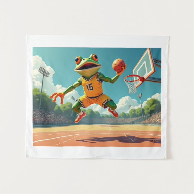 Tapiz de rana de baloncesto (Anverso (horizontal))