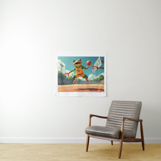 Tapiz de rana de baloncesto (In situ (horizontal))