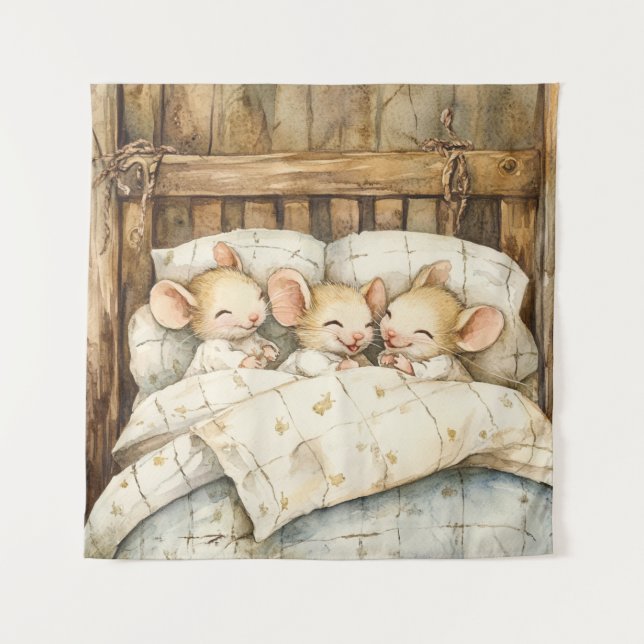 Tapiz de ratones de Bedtime (Anverso)