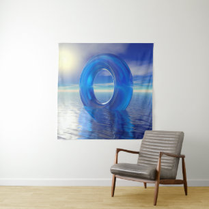 Tapiz de reflejos azules