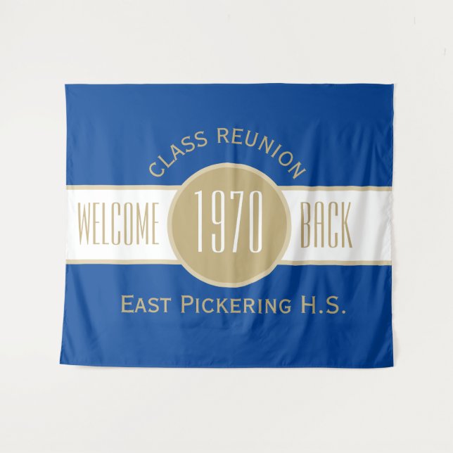Tapiz de reunificación de clase personalizado (Anverso (horizontal))
