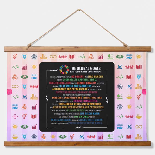 Tapiz de SDG de Moda ecológica - Decoración sosten (Anverso )