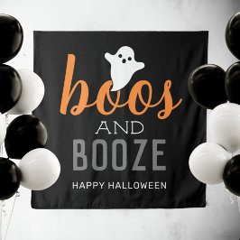 Tapiz de señal de fiesta de Halloween de Boos y li