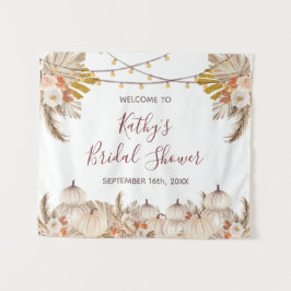 Tapiz de señaligen de ducha nupcial de calabaza de