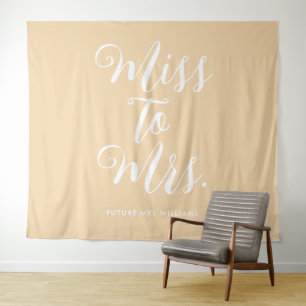 Tapiz De Señorita a Señora Banner Moderno Boho Despedida