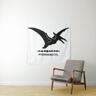 Tapiz de Silueta de Dinosaurio Pterodáctilo