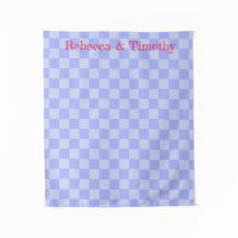 Tapiz de Texto Personalizado Patrón Azul Celeste M