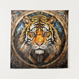 Tapiz de tigre de vidrio manchado