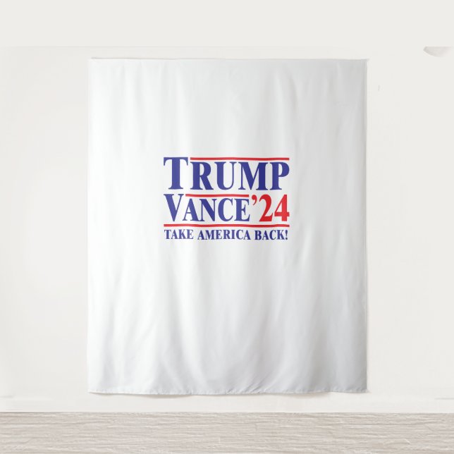 Tapiz de Trump Vance 2024 "Recuperar a Estados Uni (Anverso)