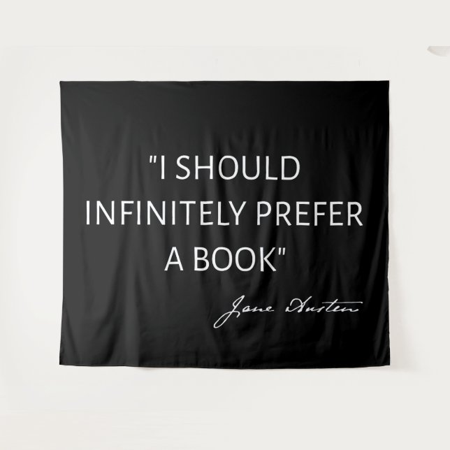 Tapiz Debería Preferir Infinitamente Un Libro - Jane Aus (Anverso (horizontal))