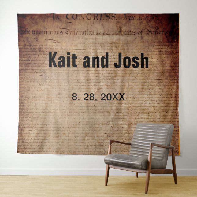 Tapiz Declaración de Independencia 📜 Histórica 1776 (In situ (horizontal))