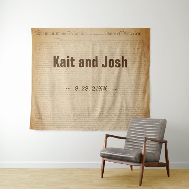 Tapiz Declaración de Independencia 📜 Parchmen Histórico (In situ (horizontal))