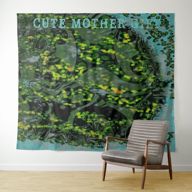 Tapiz DECOR_Room_CUTE MOTHER GIFT_GREEN_RMDESIGNFLO55 (In situ (horizontal))