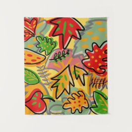 Tapiz Decoración colorida de color agua vegetación