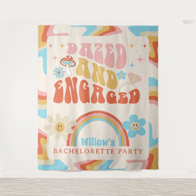 Tapiz Decoración de fiesta de despedida de soltera aturd (Anverso)