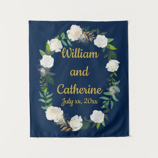 Tapiz Decoración de la cabina fotográfica, Boda de la ve (Anverso)