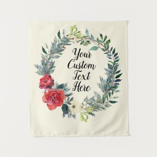 Tapiz Decoración de la cabina fotográfica, Boda de Navid (Anverso)