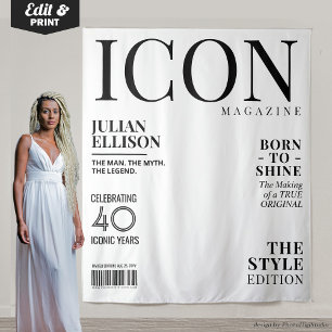 Tapiz Decoración de pancarta de revista de moda personal