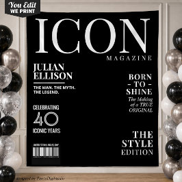 Tapiz Decoración de pancarta de revista de moda personal