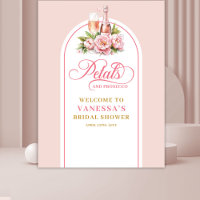 Decoración de pancarta floral con pétalos elegante