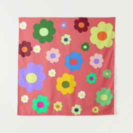 Tapiz Decoración de pared floral vintage de flor de prim