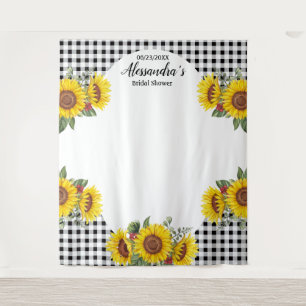 Tapiz Decoración de telón de fondo de foto con girasoles