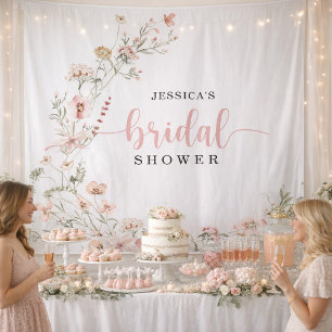 Tapiz Decoración de telón de fondo para ducha de novia d