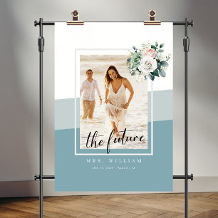 Tapiz Decoración moderna geométrica de ducha azul turbul