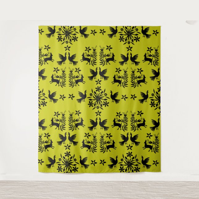 Tapiz Decoración Otomi Mexicana (Anverso)