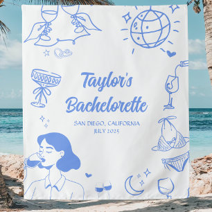 Tapiz Decoración personalizada de fiesta de soltera en l