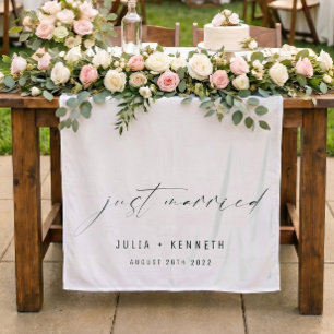 Tapiz Decoración Personalizada de Mesa de Honor Recién C