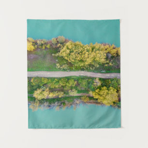 Tapiz Decoración verde, marrón y amarilla