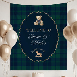 Tapiz Decoraciones para Baby Shower de Osito Teddy Elega