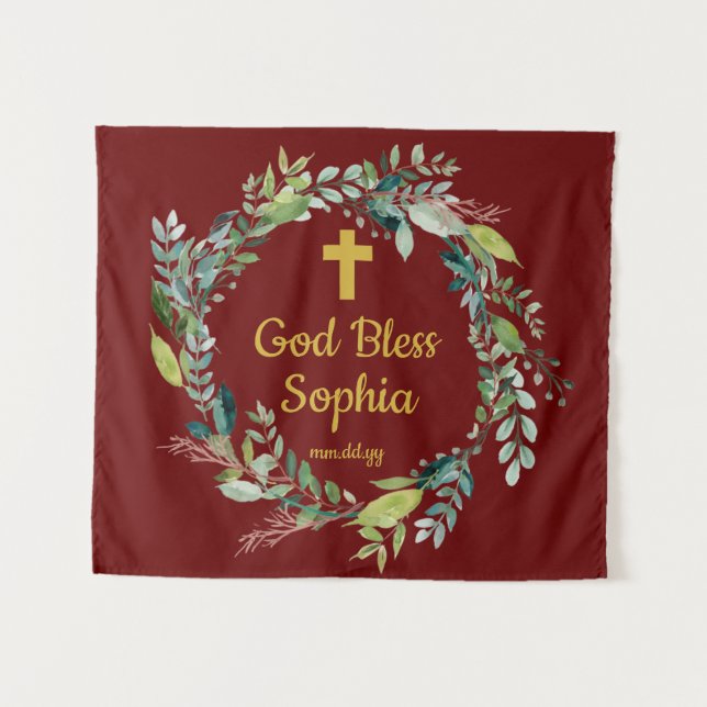 Tapiz Decoraciones rusticas de fondo de la primera comun (Anverso (horizontal))