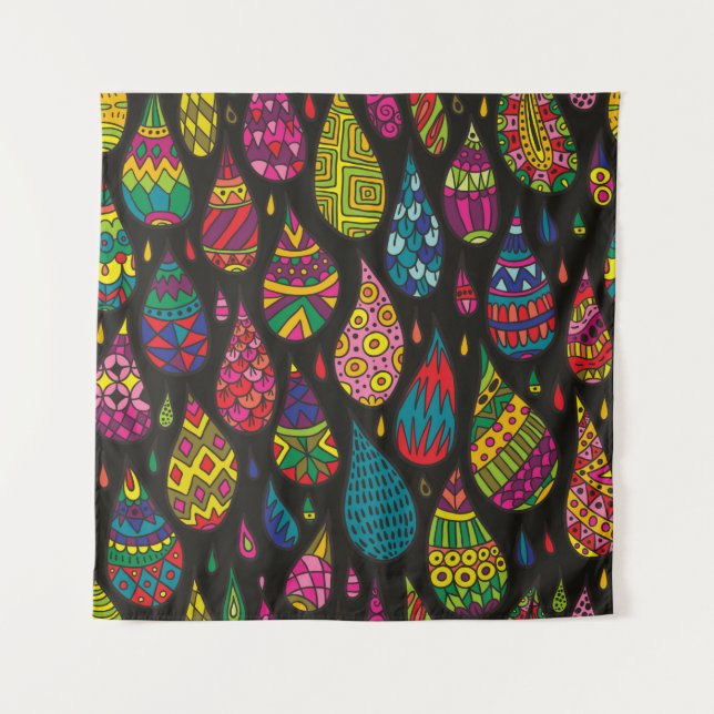 Tapiz Decorative patterned drops seamless background. Br (Anverso)
