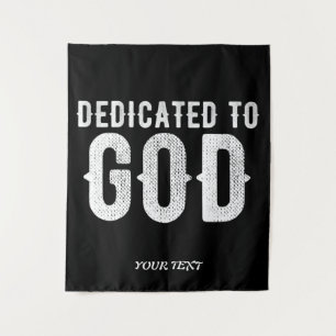 TAPIZ DEDICADO A DIOS FRESCO PERSONALIZABLE BLANCO