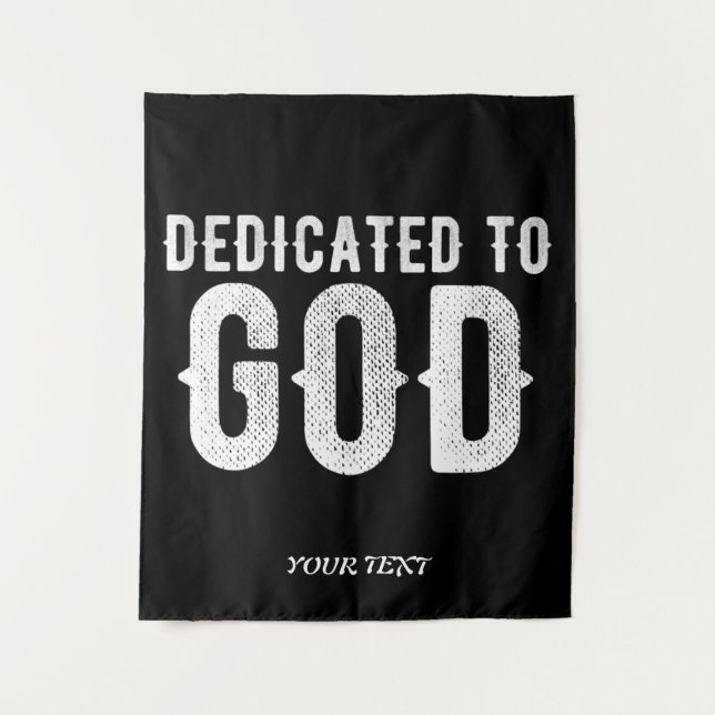 TAPIZ DEDICADO A DIOS FRESCO PERSONALIZABLE BLANCO (Anverso)