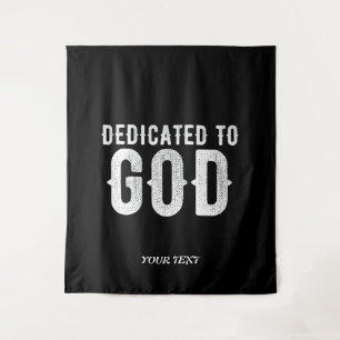 TAPIZ DEDICADO A DIOS FRESCO PERSONALIZABLE BLANCO