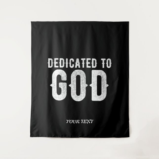 TAPIZ DEDICADO A DIOS FRESCO PERSONALIZABLE BLANCO (Anverso)