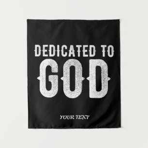 TAPIZ DEDICADO A DIOS FRESCO PERSONALIZABLE BLANCO