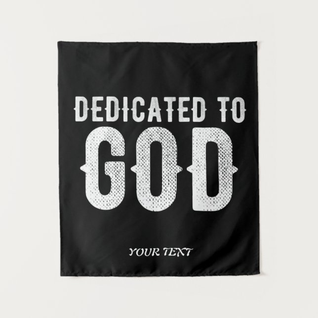 TAPIZ DEDICADO A DIOS FRESCO PERSONALIZABLE BLANCO (Anverso)