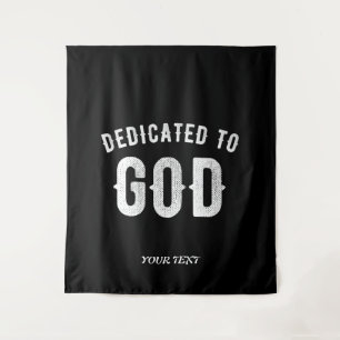 TAPIZ DEDICADO A DIOS TEXTO BLANCO FRÍO PERSONALIZABLE