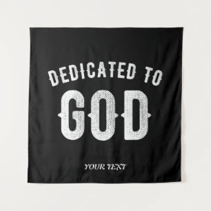 TAPIZ DEDICADO A DIOS TEXTO BLANCO FRÍO PERSONALIZABLE