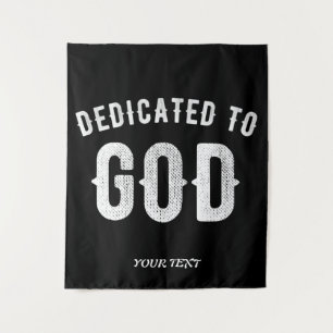 TAPIZ DEDICADO A DIOS TEXTO BLANCO FRÍO PERSONALIZABLE